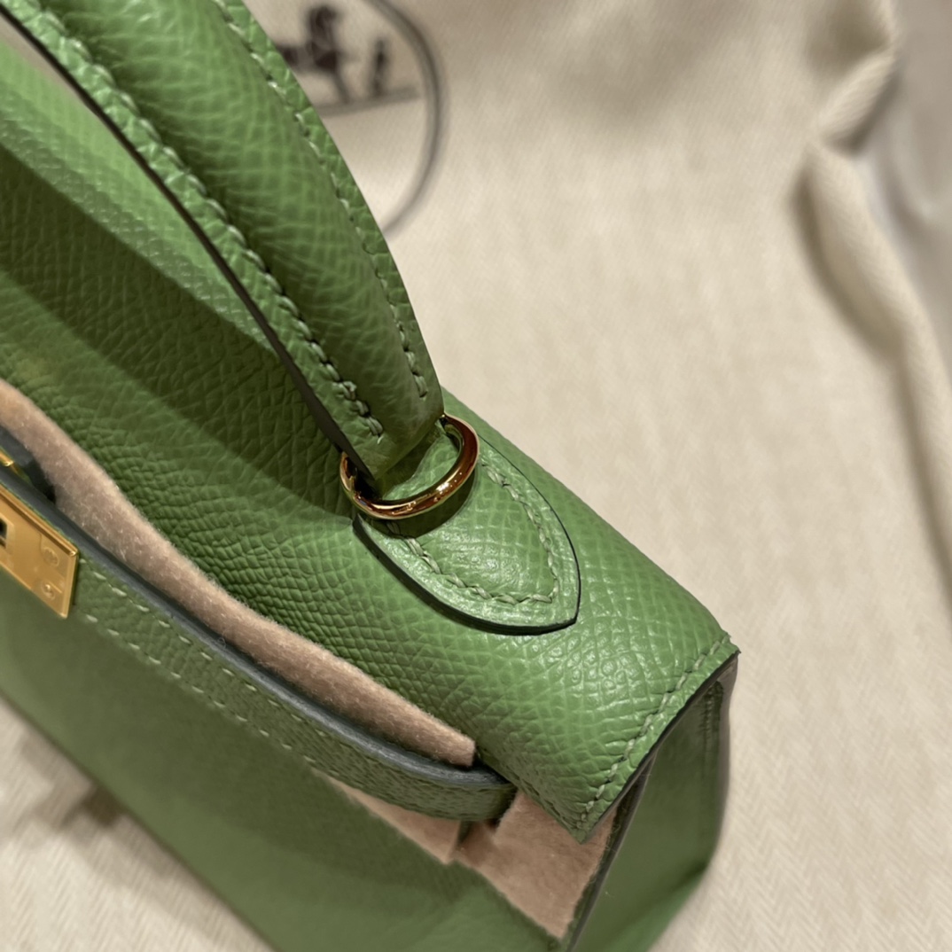 에르메스 미니 켈리백19 아보카도그린 금장 앱송